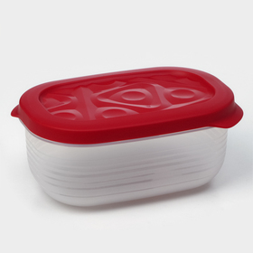 Контейнер пластиковый с крышкой Flexo, 0,65 л, цвет красный