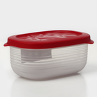 Контейнер пластиковый с крышкой Flexo, 0,65 л, цвет красный - фото 4508950