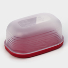 Контейнер пластиковый с крышкой Flexo, 0,65 л, цвет красный - фото 4508952