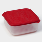 Контейнер пластиковый с крышкой Flexo, 2,7 л, цвет красный - фото 321748672