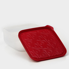 Контейнер пластиковый с крышкой Flexo, 2,7 л, цвет красный - фото 4508973