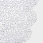 Набор салфеток ажурных Доляна «Лидия», d=38 см, 4 шт, цвет белый - фото 4466306