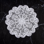 Салфетки сервировочные на стол Доляна «Лидия», d=38 см, 4 шт., белые - Фото 5