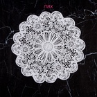 Салфетки сервировочные на стол Доляна «Лидия», d=38 см, 4 шт., белые - Фото 2