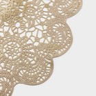 Салфетки сервировочные на стол Доляна «Лидия», d=38 см, 4 шт., золотые - Фото 4