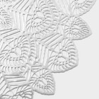 Салфетки сервировочные на стол Доляна «Цунами», d=38 см, 4 шт., серебряные - Фото 4