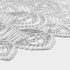 Салфетки сервировочные на стол Доляна «Цунами», d=38 см, 4 шт., серебряные - Фото 5