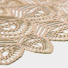 Салфетки сервировочные на стол Доляна «Цунами», d=38 см, 4 шт., золотые - Фото 5