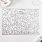 Салфетки сервировочные на стол Доляна «Астра», 45×30 см, 4 шт., серебряные 9912933