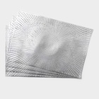 Салфетки сервировочные на стол Доляна «Ультра», 45×30 см, 4 шт., серебряные - Фото 3