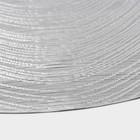 Набор салфеток сервировочных на стол Доляна «Волна», d=38 см, 4 шт, цвет серебро - фото 4466385