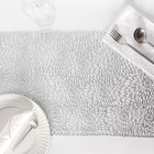 Дорожка на стол Доляна «Астры», 89×35 см, цвет серебро - фото 9153082
