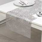 Дорожка на стол Доляна «Астры», 89×35 см, цвет серебро - Фото 5