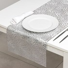 Дорожка на стол Доляна «Астры», 89×35 см, цвет серебро - Фото 7