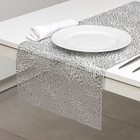 Дорожка на стол Доляна «Астры», 89×35 см, цвет серебро - Фото 8
