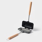 Сковорода для сэндвичей Доляна, 29.5×14.3×4 см, двусторонняя, с антипригарным покрытием, литой алюминий, чёрная - Фото 6