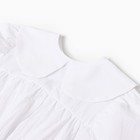 Платье для девочки MINAKU: Cotton collection с воротником, белое, рост 92 см - Фото 7