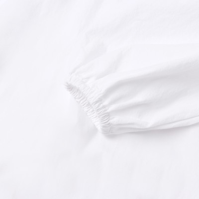 Платье для девочки MINAKU: Cotton collection с воротником, белое, рост 98 см