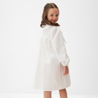 Платье для девочки MINAKU: Cotton collection с воротником, белое, рост 110 см - Фото 3