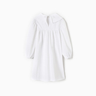 Платье для девочки MINAKU: Cotton collection с воротником, белое, рост 110 см - Фото 10
