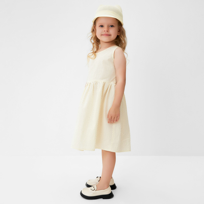 Платье для девочки MINAKU: Cotton collection, цвет молочный, рост 86-92 см
