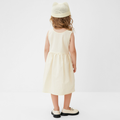 Платье для девочки MINAKU: Cotton collection, цвет молочный, рост 86-92 см