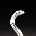 Новый год. Подставка для колец "Змея", 9х8 см, металл - фото 24537155