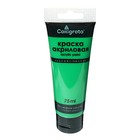 Краска акриловая матовая в тубе 75 мл CALLIGRATA, КМ051, Средне-зеленый, пантон 356С - Фото 1