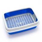 Туалет с бортом и сеткой, 45×34×15 см, синий/серый - Фото 2