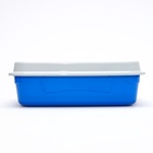 Туалет с бортом и сеткой, 45×34×15 см, синий/серый - Фото 4