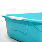 Туалет с бортом и сеткой, 45×34×15 см, белый/бирюзовый - Фото 5