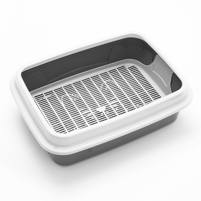 Туалет с бортом с сеткой, 45×34×15 см, серый