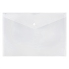 Набор папок-конвертов на кнопке 5 штук, А4, 120 мкм, Calligrata, прозрачные, белые - Фото 3