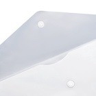 Набор папок-конвертов на кнопке 5 штук, А4, 120 мкм, Calligrata, прозрачные, белые - Фото 5