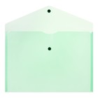 Набор папок-конвертов на кнопке 5 штук, А4, 120 мкм, Calligrata, прозрачные, зеленые - Фото 3