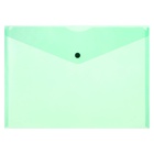 Набор папок-конвертов на кнопке 5 штук, А4, 120 мкм, Calligrata, прозрачные, зеленые - Фото 3