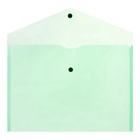 Набор папок-конвертов на кнопке 5 штук, А4, 120 мкм, Calligrata, прозрачные, зеленые - Фото 4