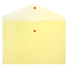 Набор папок-конверов на кнопке 5 шт. Calligrata, А4, 120мкм, желтые - Фото 3