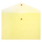 Набор папок-конвертов на кнопке 5 штук, А4, 120 мкм, Calligrata, прозрачные, желтые - Фото 4