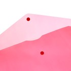 Набор папок-конвертов на кнопке 5 штук, А4, 120 мкм, Calligrata, прозрачные, микс - Фото 4