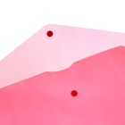 Набор папок-конвертов на кнопке 5 штук, А4, 120 мкм, Calligrata, прозрачные, микс - Фото 5