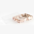 Кондитерская упаковка, коробка для макарун с PVC крышкой, For you, 18 х 12 х 3.5 см - Фото 3