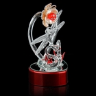 Сувенир стекло "Лебеди у сердца со стрекозой" 12,5х8,2х6 см - Фото 2
