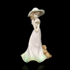 Сувенир керамика "Девочка в шляпке и с щеночком" 15х8,5х8 см - Фото 5