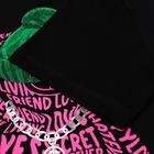 Футболка женская, цвет чёрный, размер ONE SIZE (42-46) - фото 24619377