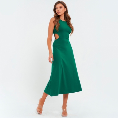 Платье женское, цвет тёмно-зелёный, размер 42-44 (M)