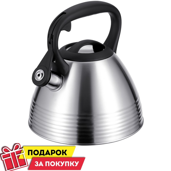 Чайник со свистком Regent inox Tea, 3 л - Фото 1