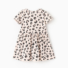 Платье для девочки, цвет бежевый/леопард, рост 116 см - фото 24619562