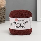 Пряжа "Bouquet Unicolor" 100% хлопок 200м/100г (3209 коричневый) - фото 110608546