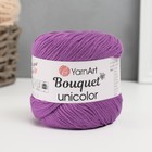 Пряжа "Bouquet Unicolor" 100% хлопок 200м/100г (3213 лиловый) - фото 321750026